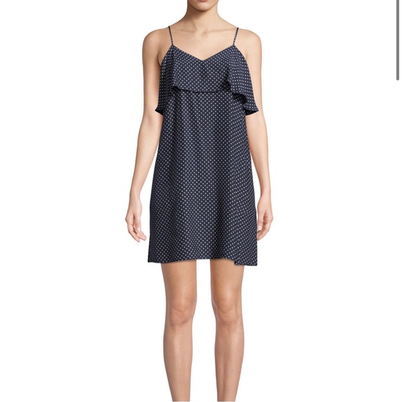 ATM Anthony Thomas Melillo Strappy Flounce Silk Polka Dot Dress Size M - Picture 2 of 8